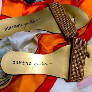 Dumond golden sandals
